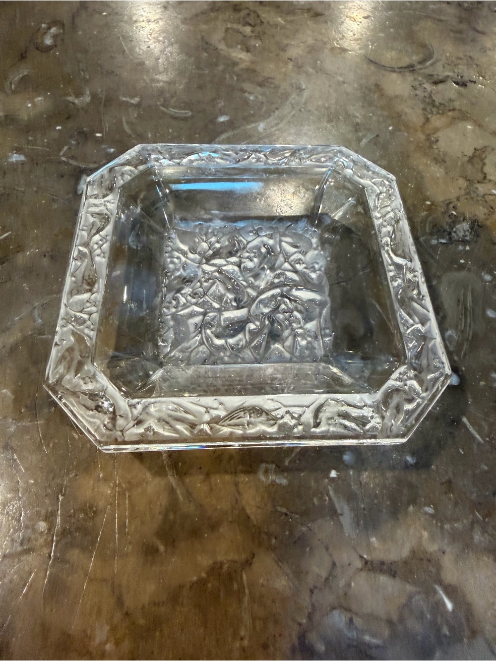 Lalique small square pin tray